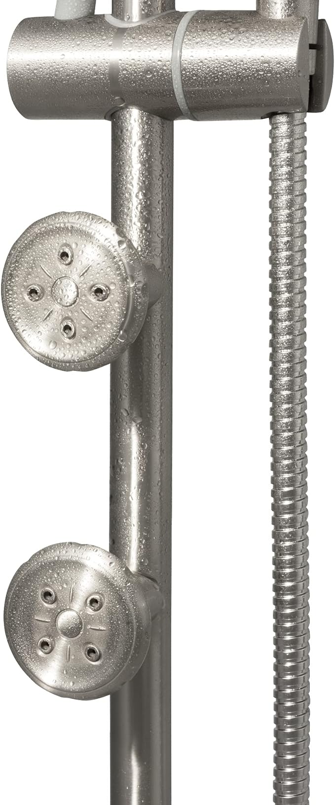 Lanikai Rain Shower Head with Handheld Spray Combo - 1028-BN, Brushed Nickel - 8" Rain Showerhead with Handheld Sprayer, 3 Spray Jets, 5-Function Rainfall Shower Head with Hose, 2.5 GPM