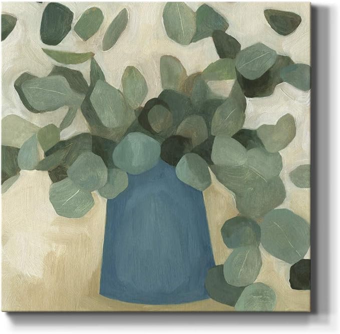 Renditions Gallery Greenery Still Life Wall Art, Premium Gallery Wrapped Canvas Decor, Ready to Hang, 10 in H x 10 in W, Made in America Print