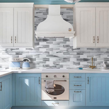 STICKGOO 10-Sheets Subway Tiles Peel and Stick Backspalsh, Gray | Matte Kitchen Backsplash Wall Tiles, Peel and Stick Wall Panels for Bathroom, Fireplace, RV