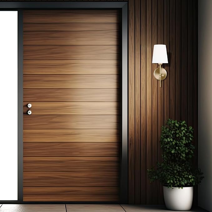 Generation Lighting Baker 1-Light Hardwired Wall Sconce in Satin Brass | Damp-Rated Wall Sconce, Bathroom Vanity Light, or Bathroom Fixture with White Linen Shade for Powder Room or Covered Patio