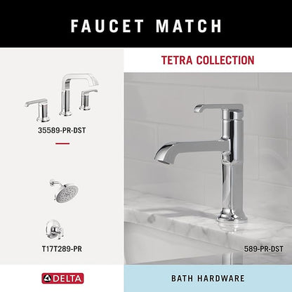 DELTA FAUCET 78908 Tetra 8 in. Hand Towel Bar Bath Hardware Accessory in Polished Chrome