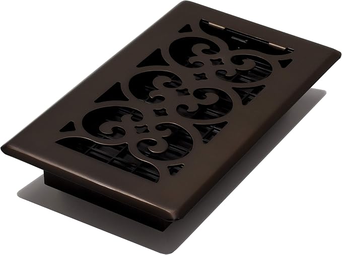Decor Grates SPH408-RB Floor Register, 4x8 Inches, Rubbed Bronze Finish