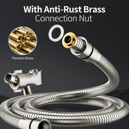 SR SUN RISE NSF Certified Filtered Shower Head with Handheld for Hard Water to Remove Chlorine High Pressure 9-Spray Setting (with Power Wash) Anti-Clog Nozzles(1Filter, Brushed Nickel)