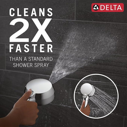 Delta 5-Setting In2ition 2-in-1 Dual Shower Head with Handheld High Pressure ProClean Spray, Chrome Detachable Shower Head with Hose, 1.75 GPM Flow Rate, Chrome 75548
