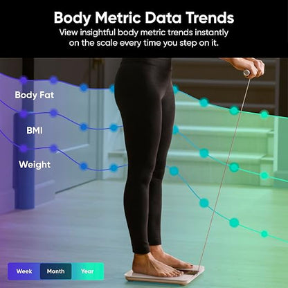 Wyze Smart Scale BodyScan with Handle, 8-Electrode Body Composition Scale | Segmental Analysis, Scale for Body Weight, BMI, Body Fat & Muscle Mass, 4.7-inch LED Display, 400 lbs Capacity