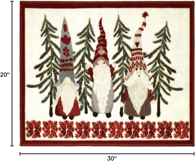 Avanti Linens - Christmas Bathroom Rug 20x30, Soft & Absorbent Cotton | Christmas Design, Soft & Absorbent, Non-Slip Backing, Machine Washable, Holiday Bathroom Décor