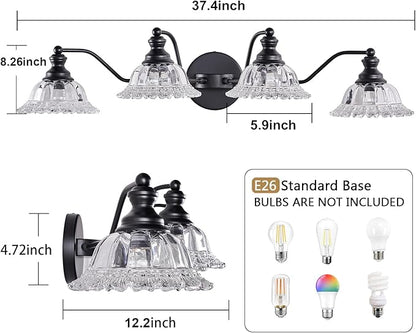 4 Light Bathroom Vanity Lighting Fixtures Black Vanity Light Fixture Vanity Lights for Bathroom