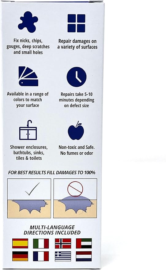 HIMG Bathtub & Shower Pan Repair Kit, Compatible with V&B Alpin White