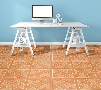 Nexus Peel & Stick Vinyl Floor Tiles, 20-Pack, 12 x 12 in, White | Decorative Tile Format: Dimensional Tile Texture Adds Coordinated Finish Detail.
