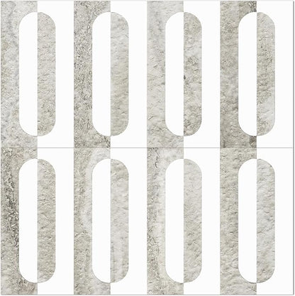 STICKGOO Peel and Stick Backsplash Tiles 12"x12", Waterproof Stick on Kitchen & Bathroom Backsplash, PVC Self Adhesive Wall Tiles for Fireplace, White/Beige Slate (10 Sheets)