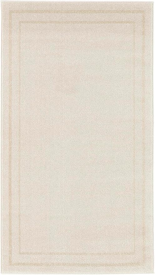Nourison Home Nourison Essentials Ivory Gold 3' x 5' Area Rug - Easy Clean, Non Shedding, Bed Room, Living Room, Dining Room, Kitchen (3' x 5')