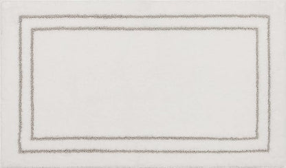 Mohawk Home Corona Casual Geometric White 1' 8" X 2' 10" Machine Washable Bath Mat Perfect for Bathroom