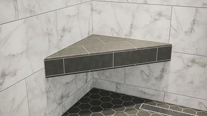 The Original Granite Bracket - The Original(32x32) Floating Corner Shower Bench Kit™ with Wedi-Transform Your Shower with Style. Shower Remodel, Shower Bench, DIY Shower Benches,