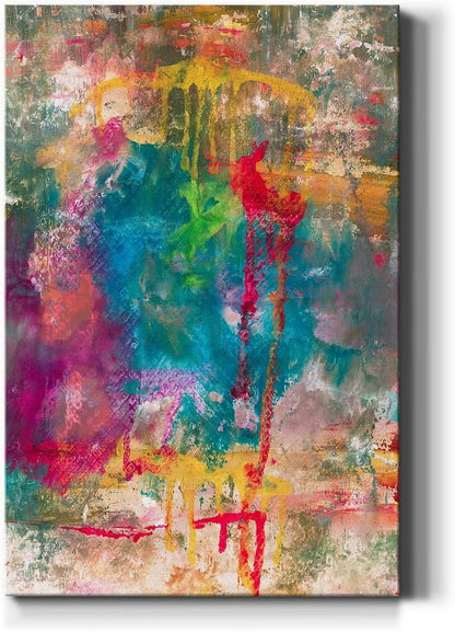 Renditions Gallery Canvas Abstract Wall Art Paintings for Wall Decorations Colorful Paint Splash Modern Canvas Wall Hanging Artwork for Bedroom Living Room Office Kitchen - 18"x27" LT02