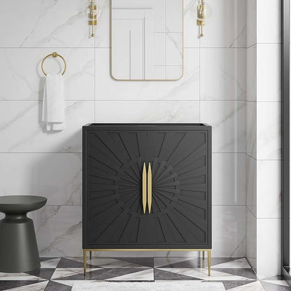 Modway Awaken Bathroom Vanity Cabinet, 30", Black