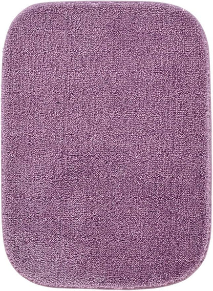 Garland Rug Traditional Nylon Washable Purple 2 Bath Rugs (17" X 24", 21" X 34") - Soft, Absorbent, And Stylish for Your Bathroom