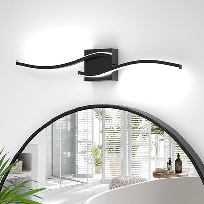 23inch Led Bathroom Vanity Light Bar, Matte Black 5CCT Dimmable 2700-6500K Vanity Lights for Bathroom, Modern Bathroom Light Fixtures Over Mirror Led Lighting Fixtures