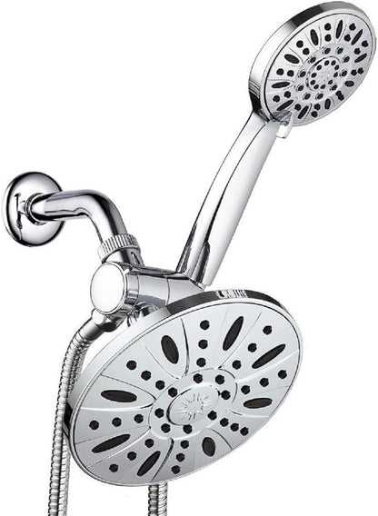AquaDance 7" Premium High Pressure 3-Way Rainfall Combo Combines The Best of Both Worlds-Enjoy Luxurious Rain Showerhead and 6-Setting Hand Held Shower Separately or Together, Chrome