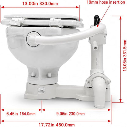 SEAFLO Manually Operated Marine Toilet Head