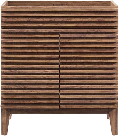 Modway Render 30" Bathroom Vanity in Walnut - Sink Basin Not Included