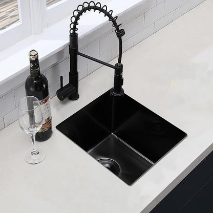 Hotis Gunmetal Black Undermount Bar Sink, Small Kitchen Sink, Black Bar Sink, Rv Otdoor Stainless Steel Wet Bar Prep Sink, 13 X 15 Inch Single Bowl