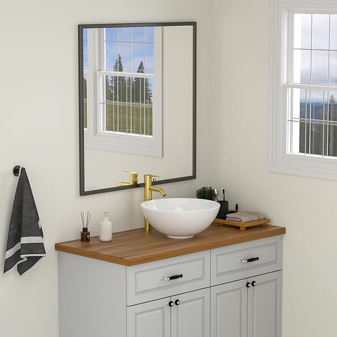 Logmey 16" Round Bathroom Sink 16x16 Small White Vessel Sink Modern Above Counter Porcelain Ceramic Vessel Vanity Sink Bowl for Bathroom