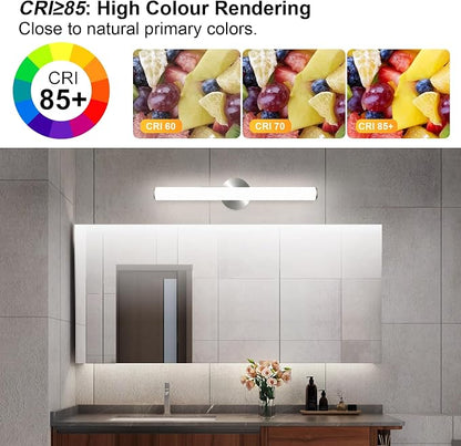 24inch Bathroom Vanity Light 2-Pack, 16W Bathroom Lights Fixture,1600LM Led Vanity Lights Bar, 4000K Natural White Bath Wall Lighting Fixture Sconce Indoor, Vanity Light Fixtures Over Mirror