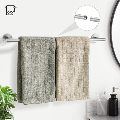 TURS Brushed Nickel 5-Piece Bathroom Hardware Set Towel Bar Set SUS304 Stainless Steel Towel Racks for Bathroom Wall Mounted, 23.6-Inch