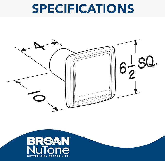 Broan-NuTone 4-Inch Flexible Wall Ducting Kit and Three-Rocker Switch for Bathroom Exhaust Fan, White