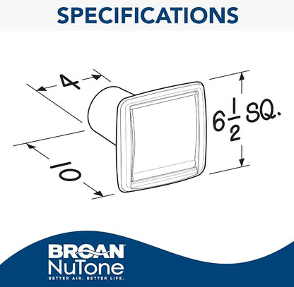 Broan-NuTone 4-Inch Flexible Wall Ducting Kit and Three-Rocker Switch for Bathroom Exhaust Fan, White