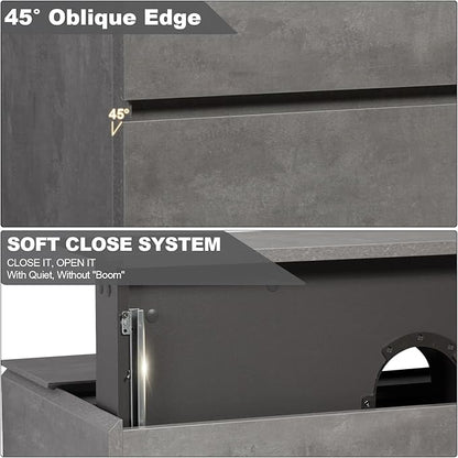 Wall Mounted 36 Inch Bathroom Vanity with Sink, Floating Vanity Bathroom, Single Sink Bathroom Vanity, 2 Drawers, Resin Integrated Sink (Dark Birch)