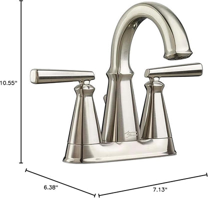 American Standard 7018201.295 Edgemere Centerset Bathroom Faucet, Brushed Nickel