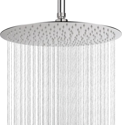 NearMoon Rain Shower Head, Ultra-Thin Design-Pressure Boosting, Awesome Some Experience, High Flow Stainless Steel Rainfall Head (16 Inch, Brushed Nickel)