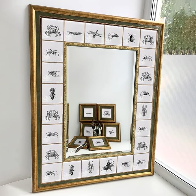 Alwayspon Vinyl Sticker Peel and Stick, Self-Adhesive Wall Tile Transfers Backsplash Sticker Decal for Kitchen Bathroom, 6x6inch/15x15cm 30Pcs, Insects T035