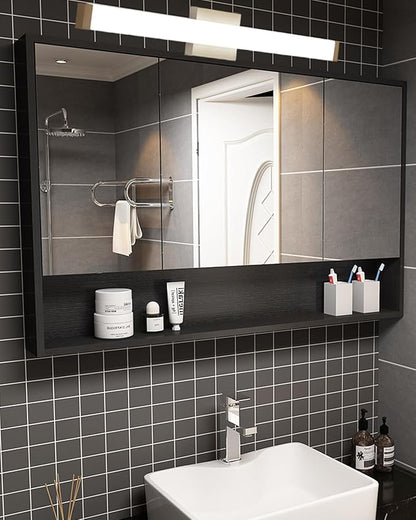 LED Bathroom Vanity Light Fixtures 24 in Brushed Nickel, 14W 4000K Natural White Square Wall Fixture, Modern Lighting for Over Mirror, Damp Rated