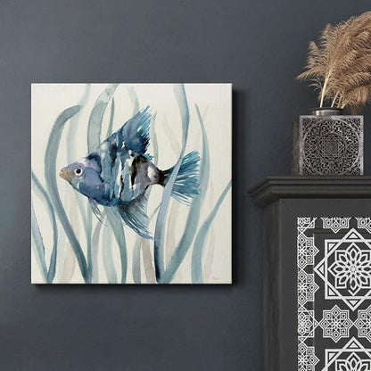 Renditions Gallery Fish in Seagrass II Wall Art Premium Gallery Wrapped Canvas Decor Ready to Hang 10 in H x 10 in W Made in America Print AZS-WC25-17920-R-1010-MK