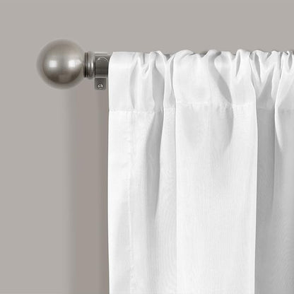 Lush Decor Night Sky Valance Curtain Single, 84"W x 18"L White & Silver - Extra Wide Curtains - Kitchen Curtains Valances For Windows - Bathroom Curtain