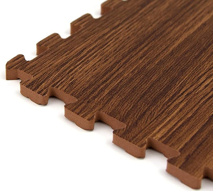 FloorPops Brown Craftsman Interlocking Floor Tiles, FP3593