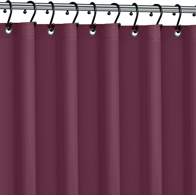 No Smell Shower Curtain Liner 72x72 Dark Purple - PEVA Plastic Shower Curtain for Bathroom, PVC-Free Waterproof Purple Shower Liner with Metal Grommets and Magnet-Weighted Bottom Hem - Washable Liner