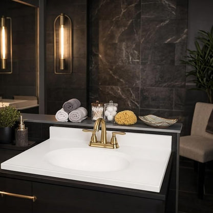 Cultured Marble Composite Bathroom Sink Top - Fits Standard 36” Vanity | Elegant and Durable Bathroom Sinks for Modern Homes - Upgrade Your Space - Perfect for Any Bathroom Design
