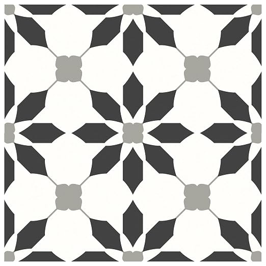 MORCART 40PCS 7.87" x 7.87" Peel and Stick Floor Tile, Black | Self-Adhesive DIY Vinyl Flooring, Removable and Waterproof Tile Sticker for Bathroom, Kitchen, Wall, Bedroom, Stairs
