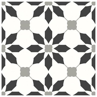 MORCART 20PCS 7.87" x 7.87" Peel and Stick Floor Tile, Black | Self-Adhesive DIY Vinyl Flooring, Removable and Waterproof Tile Sticker for Bathroom, Kitchen, Wall, Bedroom, Stairs