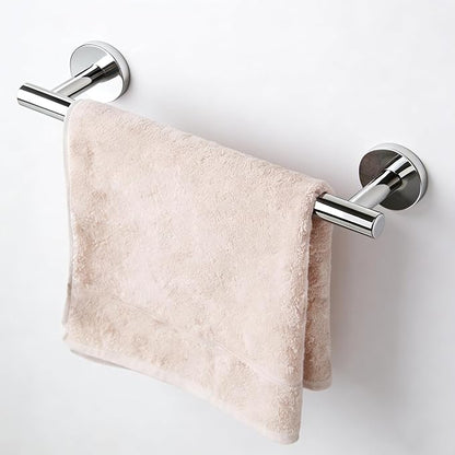 SEIDO 9 Inch Polished Chrome Hand Towel Holder for Bathroom & Kitchen, Space-Saving Small Towel Bar w/ 6.7" Usable Length, 304 Stainless Steel Chrome Towel Rack Wall Mount, No-Assembly & All Hardware