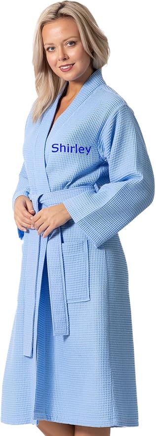 Waffle Knit Lightweight Kimono Spa & Bath Robes for Women - Quick Dry - Soft