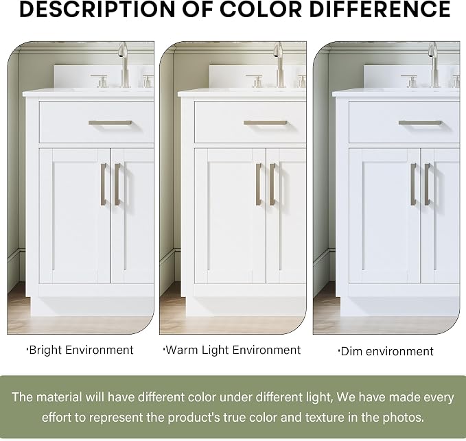60-Inch Bathroom Vanity with Double Sinks W/ 4 Doors & 4 Drawers & 2 Flip Drawers, White Vanity W/Brushed Nickel Handles