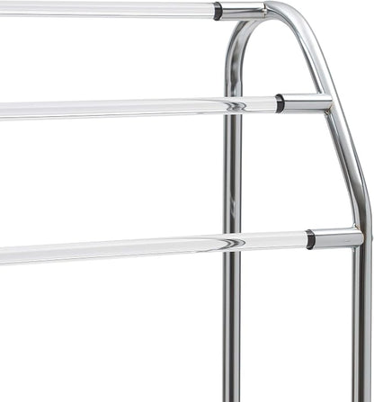 Organize It All 3 Bar Bathroom Towel Drying Rack & Holder with Shelf , Chrome, 62443W-1