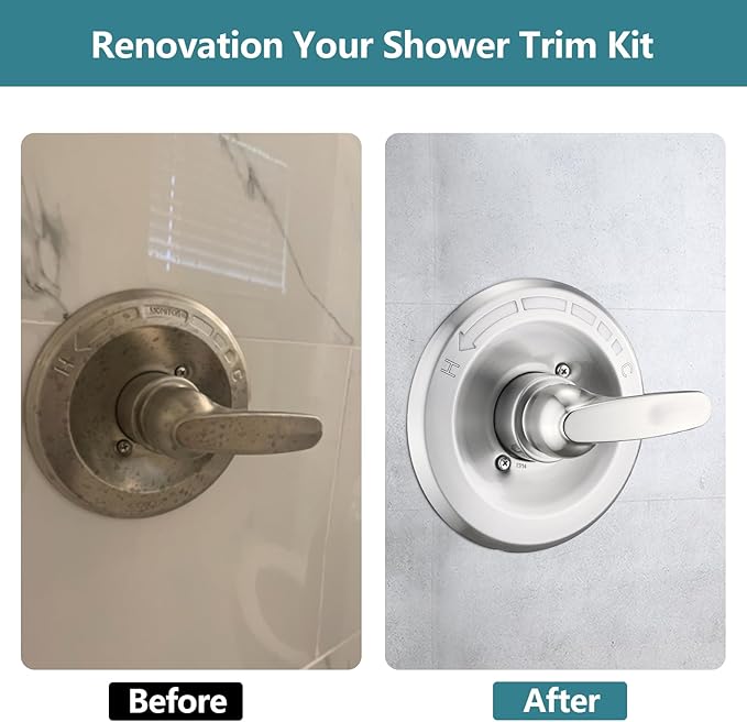 Shower Trim Kit Compatible with 1300/1400 Series, 1 Handle, Long Sleeve (Valve& Catridge Not Inclued), Brushed Nickel