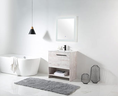Phoenix 30 Inch Bathroom Vanity with Sink – Modern Design, Soft-Close Doors, Storage Drawers, Durable Build – Rustic Vanity for Small Bathrooms (Full Assembly Required)