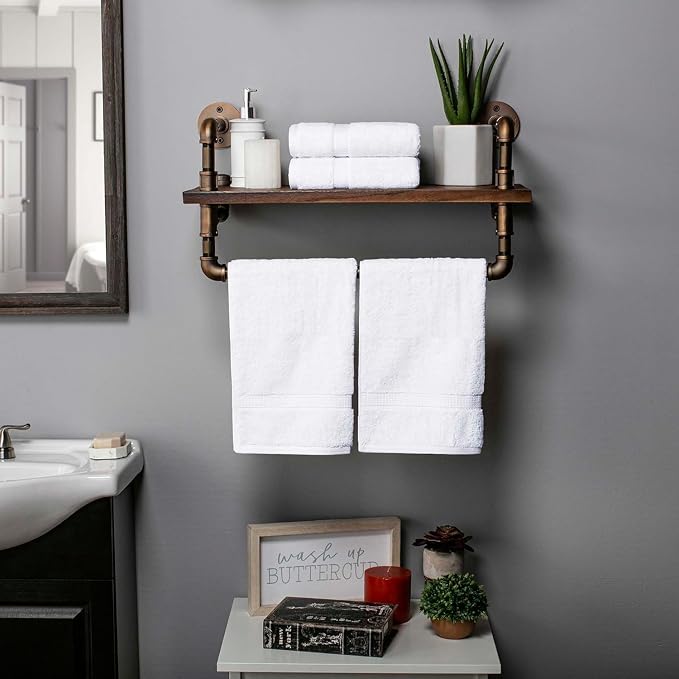 SUPERIOR Egyptian Cotton Plush & Absorbent, Hand Towel Set of 4, White | Quick Dry, Soft Luxury Towel Set, Bath Essentials for Bathroom, Guest Bath, Spa, 4 Piece Set, Madeline Towels