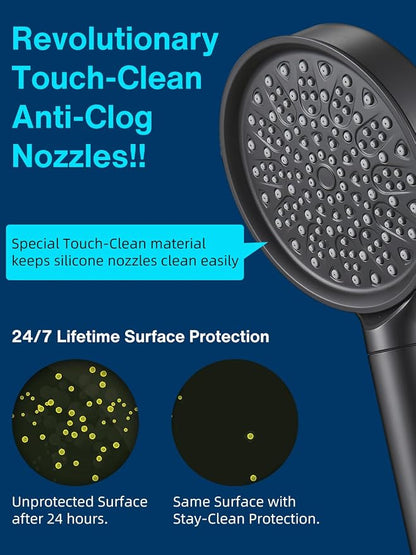 Cobbe Filtered Shower Head with Handheld - Filters Over 99% Of Chlorine | 2.0 Carbon Shower Head Filter System - Water Softener Filters Beads for Hard Water - Reduces Dry Itchy Skin, Chrome